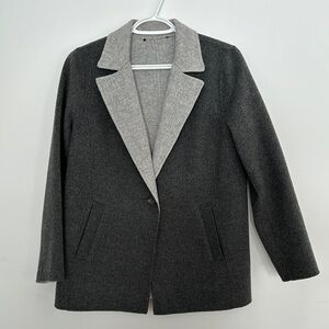 Women's Soft Gray Wool Blend Coat